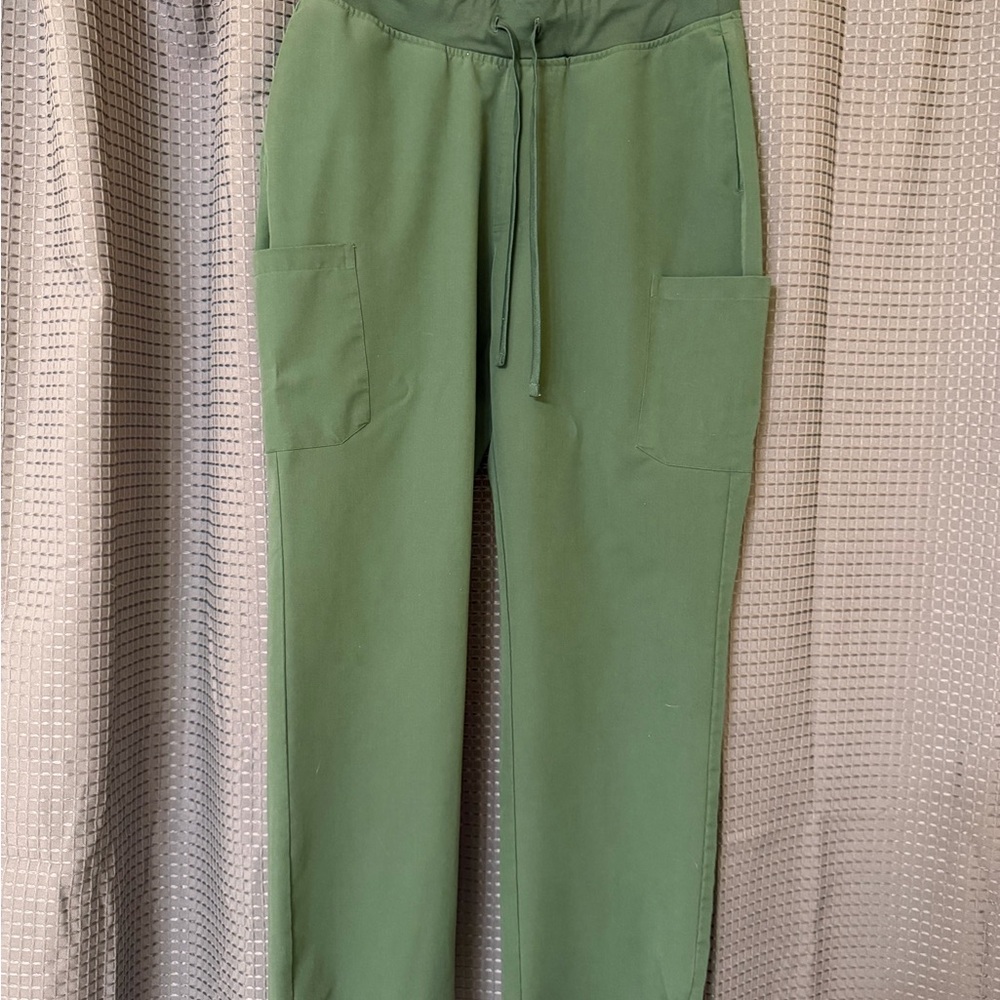 Mandala Green Straight Leg Women's Scrub Pants